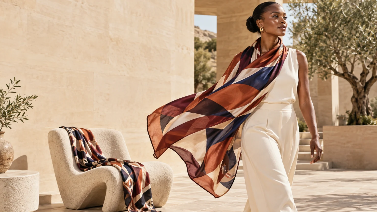 Scarves lifestyle scene